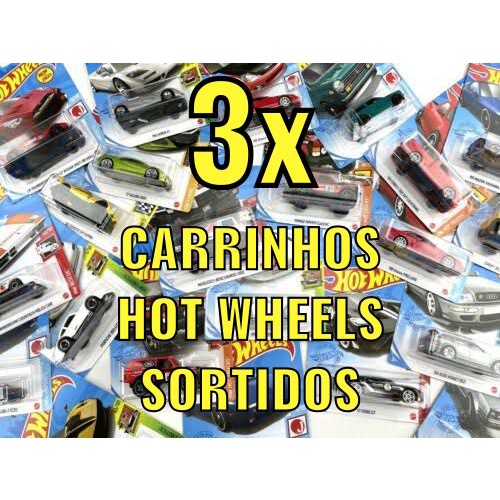 Kit 3X Carrinhos Hot Wheels 1:64 Miniatura Mattel Sortido em Promoção na  Americanas