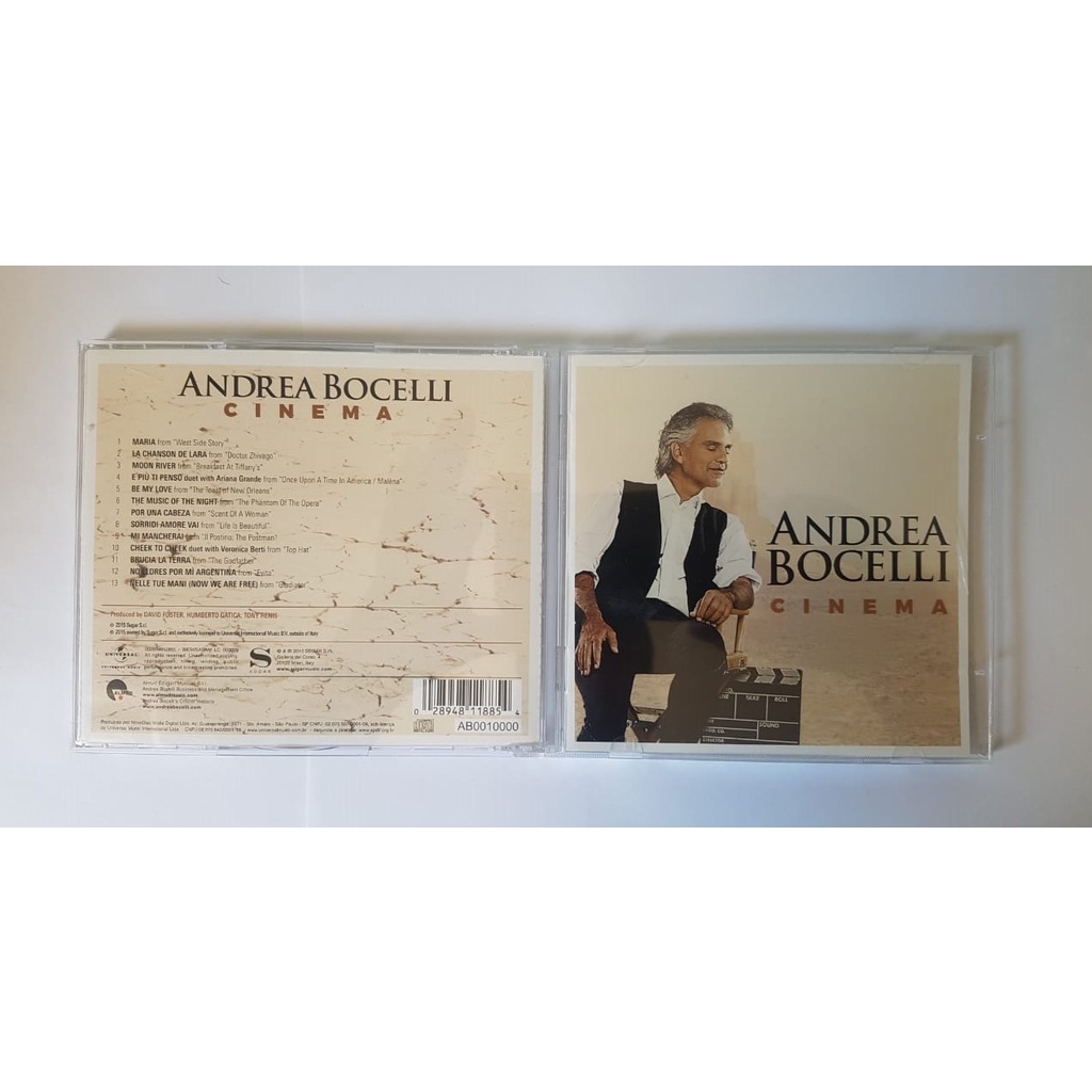 Cd Andrea Bocelli - Cinema | Shopee Brasil