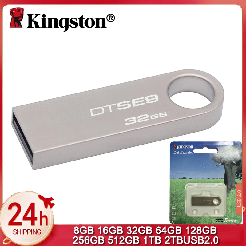 Kingston dtse9 mini pendrive usb 2.0 , Metal Pen Driver 8gb Gb 64 32 16gb 256gb 512gb 1tb 2tb