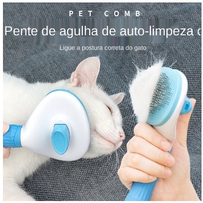 Removedor De Pelos Para Cães Escova Gatos Pet Aparador