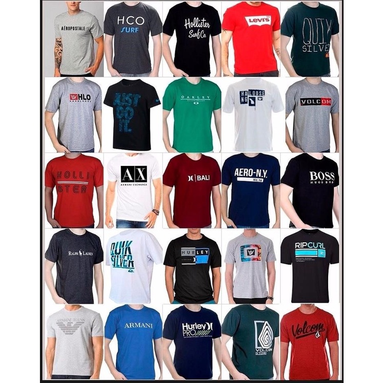 Kit de 10 camisetas, camisa, blusa masculina. Tamanhos normais e plus size.
