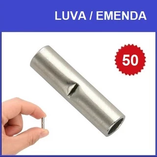 50 Conector Terminal Emenda Luva De Compressão Para Fúsivel Térmico Fios E Cabos 0.5mm a 1.5mm