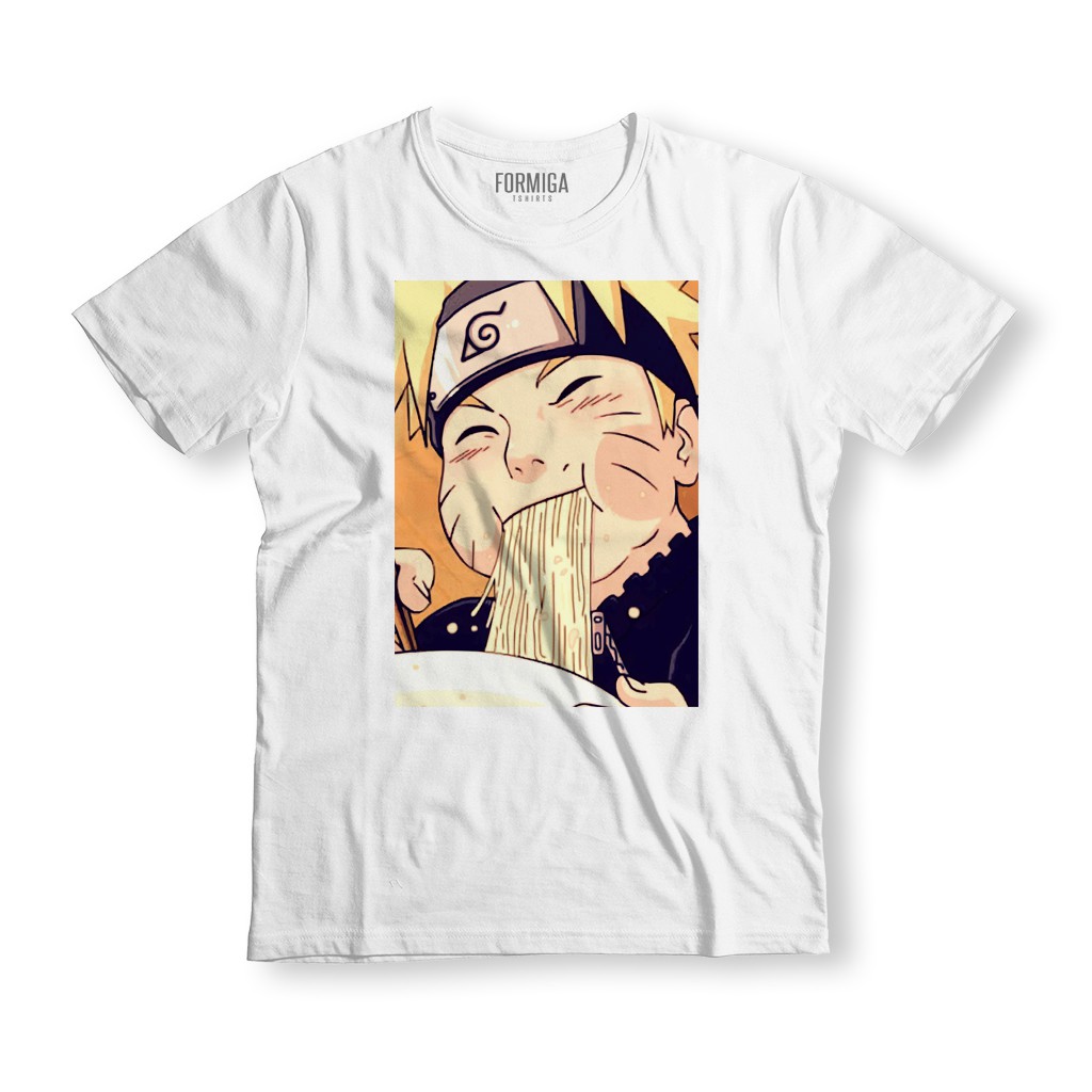 Camisa Naruto Anime Engraçada Naruto Lamen Unissex Comida Sorriso