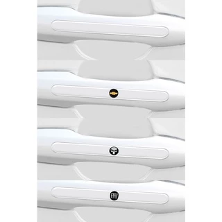 Kit Protetor Silicone de Maçaneta Externo com Logo Marca Carro