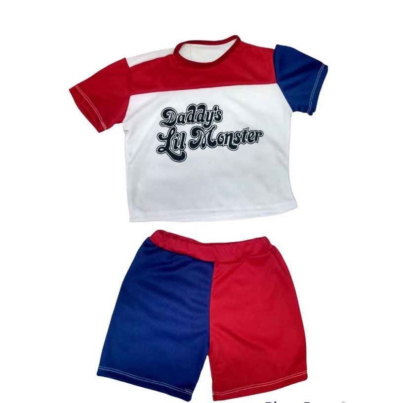 FANTASIA INFANTIL ARLEQUINA BRILHO BODY E SHORTS