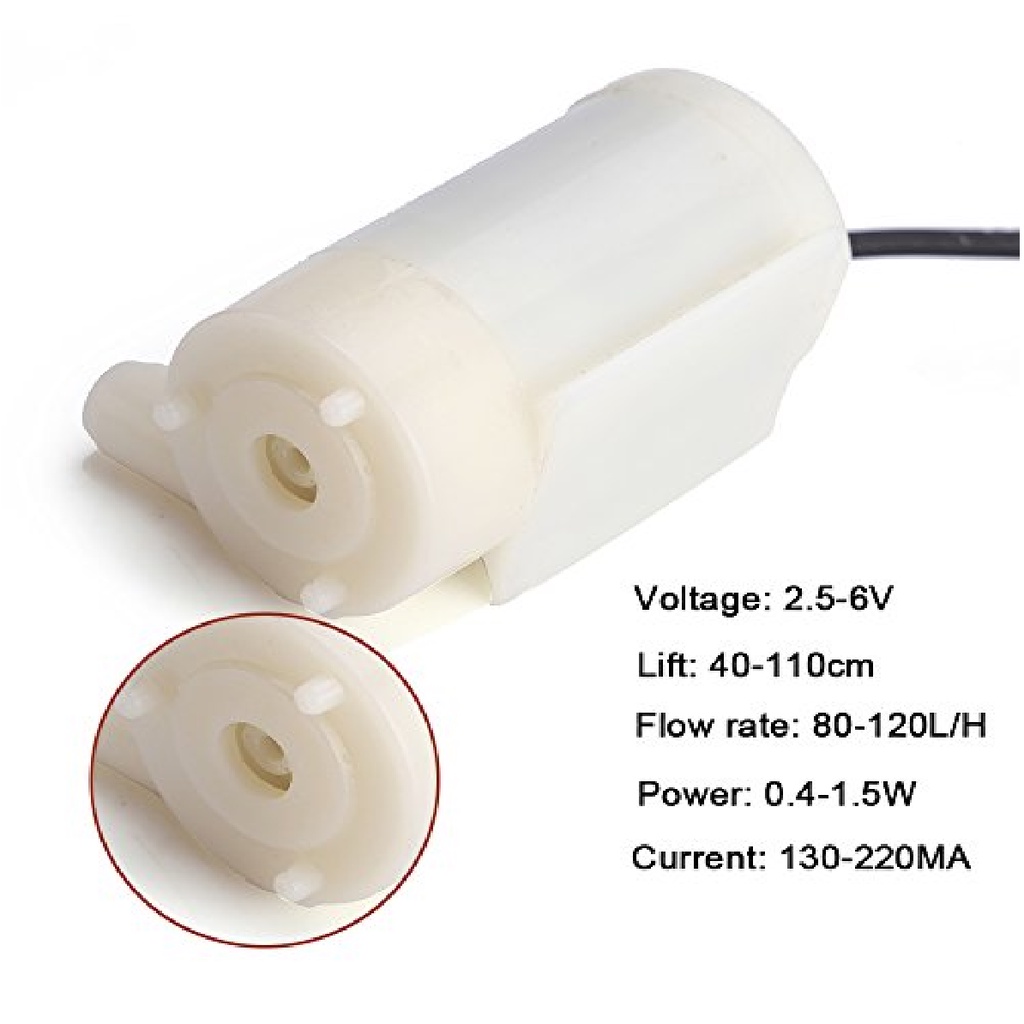 Micro Bomba De Água Submersível Motor Dc 120 L/h Arduino | Shopee Brasil