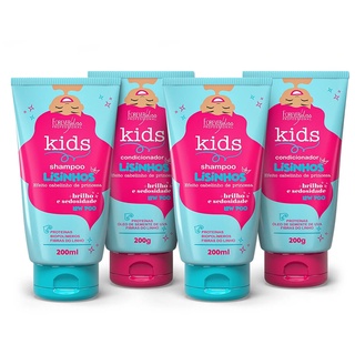 Combo 2 Shampoo e Condicionadores Lisinhos Forever Kids