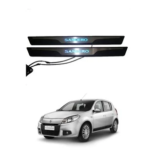 Kit Soleiras Led Renault Sandero 07 18 Aço Inox