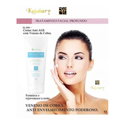 Creme Veneno De Cobra Kalahary Snake Venom Anti Ruga | Shopee Brasil