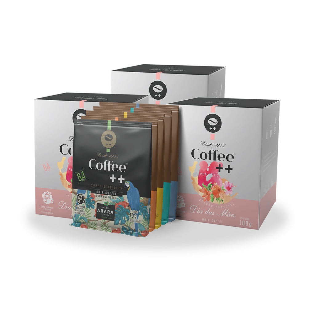 Coffee Mais │Kit 3 Caixas Drip Coffee Especial Dia das Mães │100