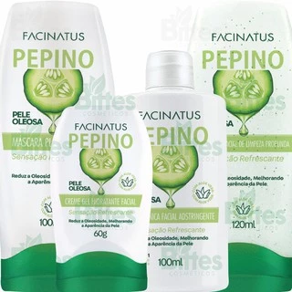 Kit Pepino Dermotrat Facinatus Cosméticos Cuidado Facial para Pele Oleosa