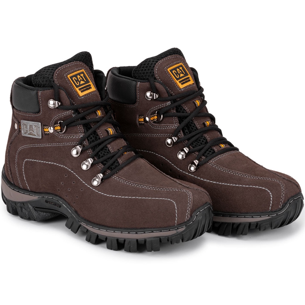 Coturno adventure bota caterpillar couro látego marrom- em Promoção na  Americanas