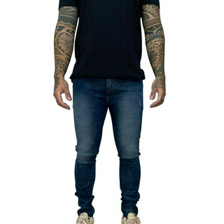 Calça Skinny Jeans Masculina Puídos Linha Premium Slim Fit