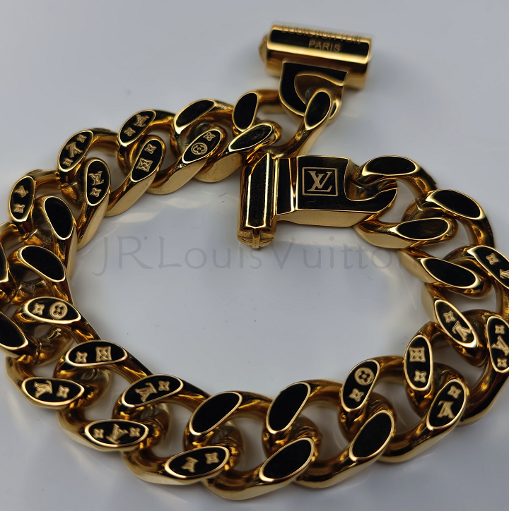 Louis Vuitton, Jewelry, Louis Vuitton Bracelet Lv Chain Links M M68273 Silver  Metal Ladies Louis Vuitton