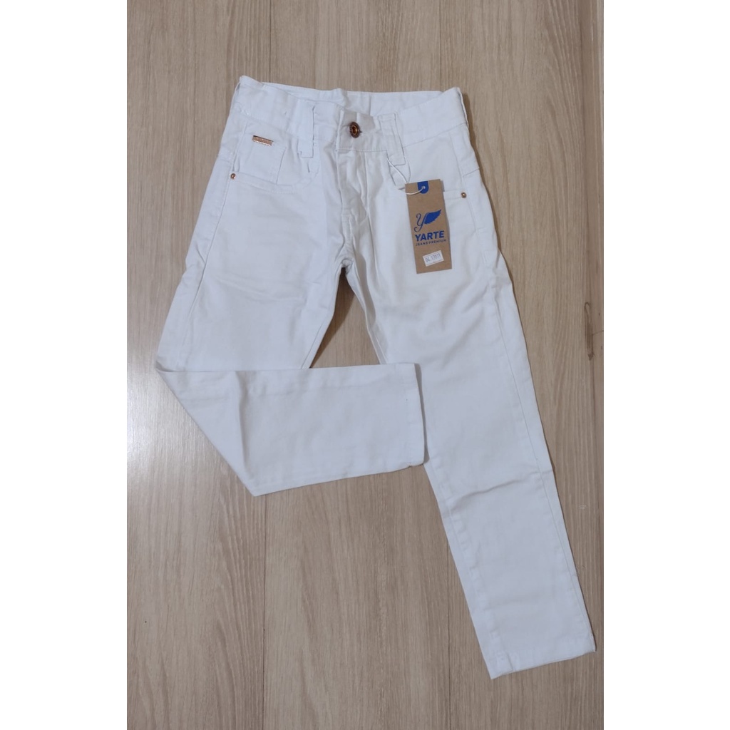 Calca jeans branca store infantil