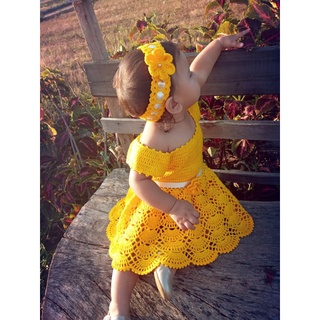 Vestido De Croche Bebe Princesinha, Comprar Moda Infantil