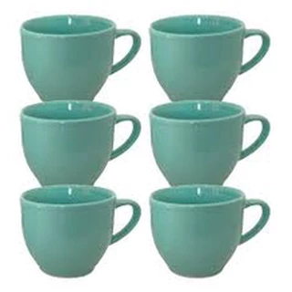 Jogo de Xicara Café Porcelana Verde, Branca, Rosa, Colorida 170ml ( SEM PIRES )