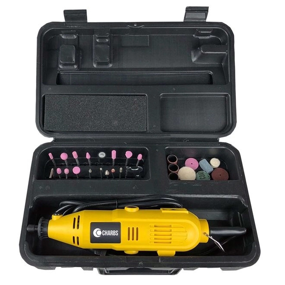 Micro Retífica Com 40 Acessórios e Maleta Mini Furadeira