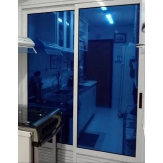 Pelicula Insulfilm azul espelhado, 10mX50cm, para janelas, sacadas, vidros, blindex, carros, vidraças e outros.