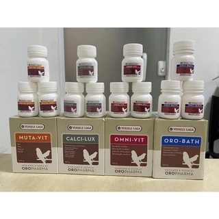 KIT MUDA E PÓS MUDA, composto de 4 suplementos: MUTA-VIT, CALCI-LUX, ORO-BATH e OMNI-VIT