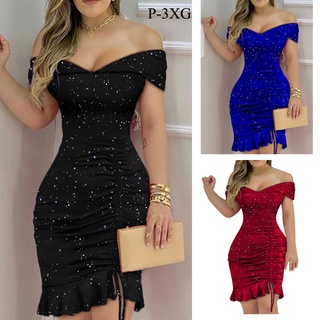 Mulheres Vestido Elegante Sexy Senhoras Profundo V Neck Lantejoulas Bodycon  Party Partido Curto Mini Backless Bandage Bainha Roupa De $92,72