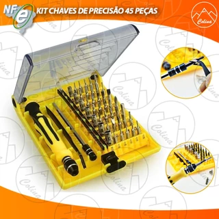 Kit Jogo de Chaves Precisão 45 Peças Manutenção Ferramentas