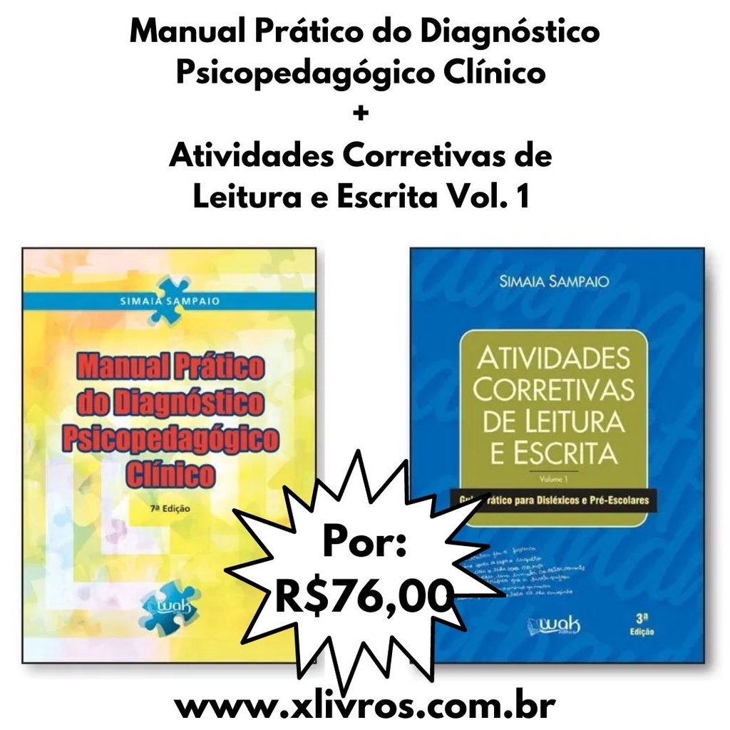 Manual Prático Do Diagnóstico Psicopedagógico Clínico + Atividades ...