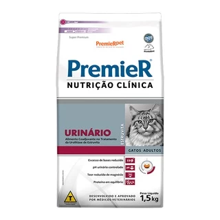 Ração Premier Nutrição Clínica Urinário para Gatos Adultos - 1,5Kg