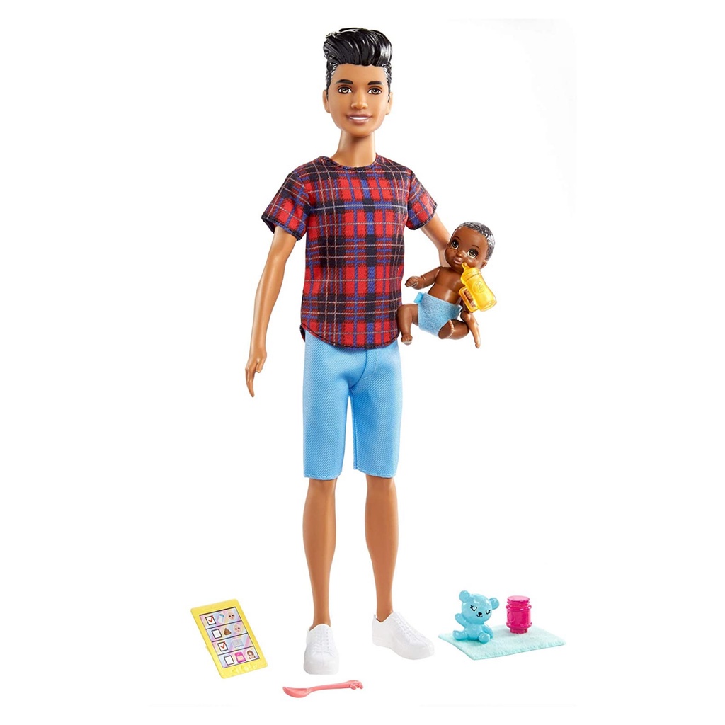 Barbie Ken Skipper Babysitter Com Bebê - Preto/negro Mattel