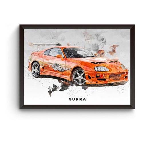 Quadro A4 Carros Iconicos Supra Poster Moldurado | Shopee Brasil