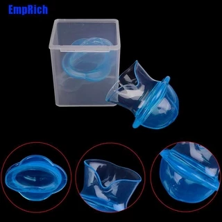 (Emprich) Dispositivo De Língua Anti-Ronco Silicone Apnea Aid Parar Ronco E Manga Azul