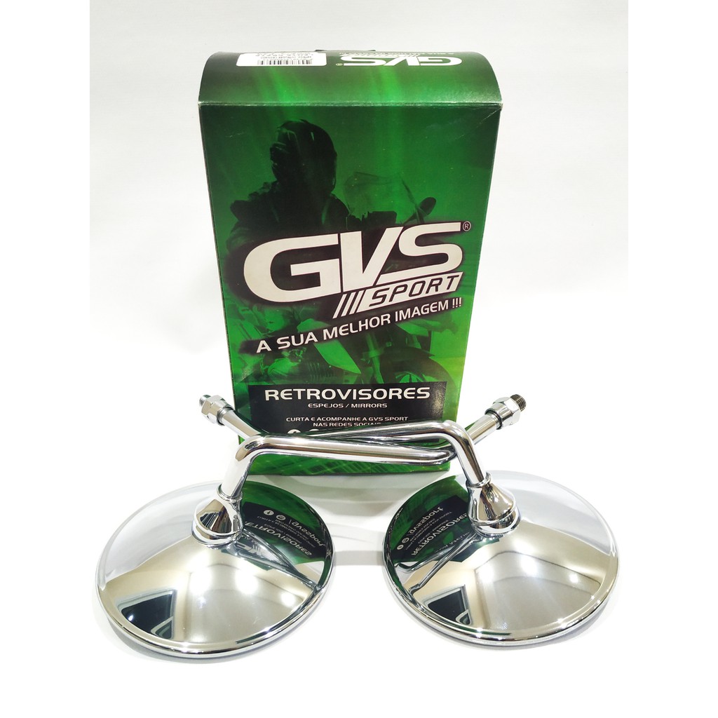 Espelho Retrovisor Intruder 125 Chopper Custom Cromado Suzuki GVS