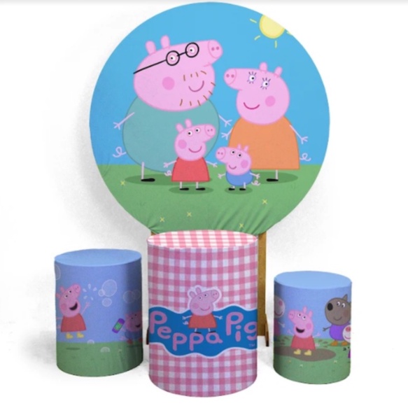 Peppa - casinha cores fortes - festa decoração no Shoptime