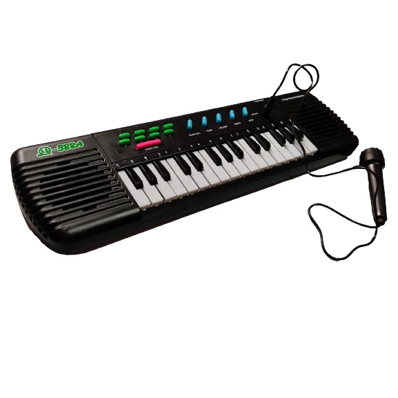 Queenser 61 teclas de música digital teclado eletrônico infantil piano  elétrico multifuncional para estudante de piano com função de microfone