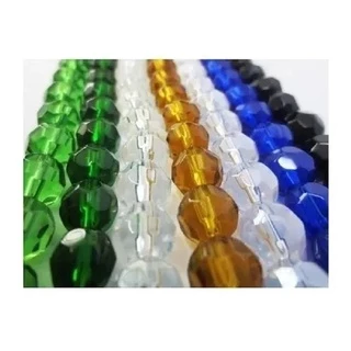 160 Missangas Contas de Cristal Religioso 10mm p/ Guia Japamala Terços umbanda candomblé