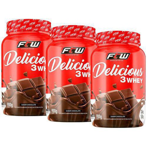 Kit 03 X Delicious 3 Whey Protein (900g) – FTW
