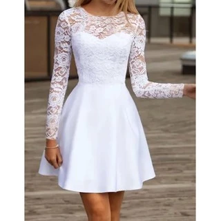 Vestido Casamento Civil Noiva Rodado Manga Longa Inverno N177