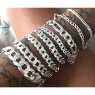 kit 4 pulseiras grossa masculina banhada prata 925 gourmet fecho gaveta