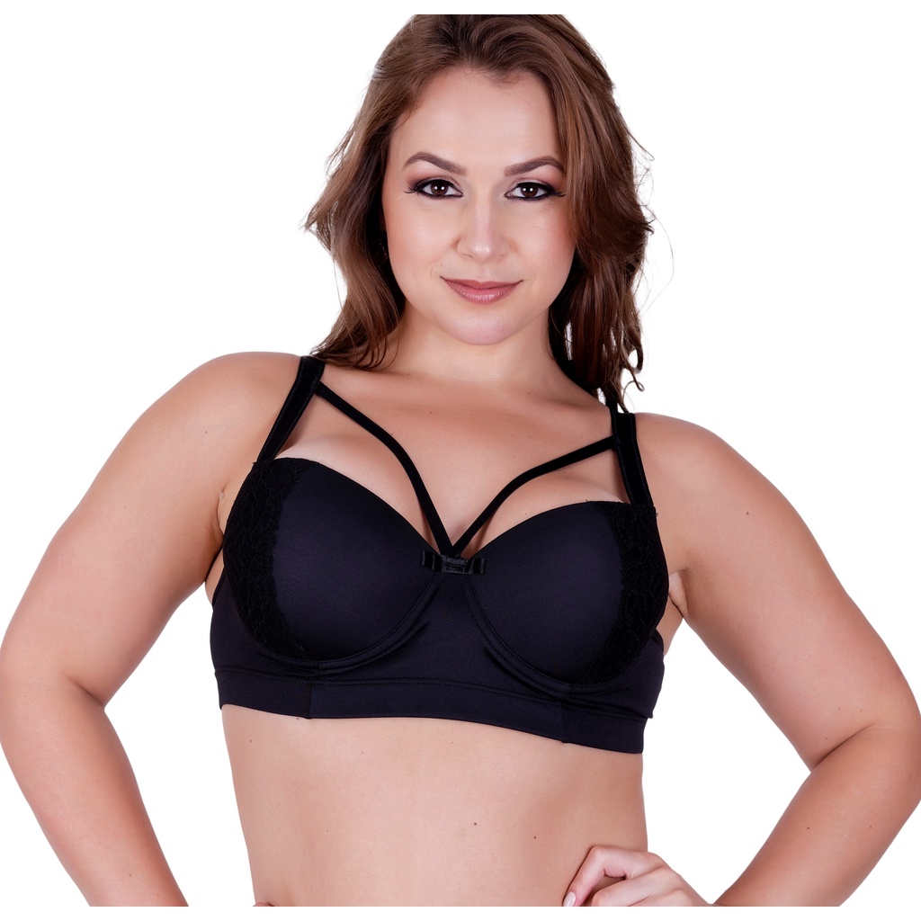 Kit 2 Sutiã Plus Size Sutiã com bojão e Tiras Strappy
