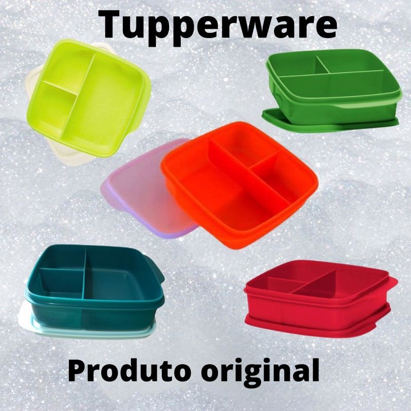 Basic line com divisórias 550ml Tupperware | Shopee Brasil