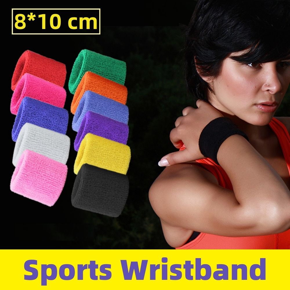 ONUPGO 6 inch Wrist Sweatbands - Wrist Protection Sweat Bands Sport Wristbands for Basketball, Tennis, Football, Baseball (Pair)