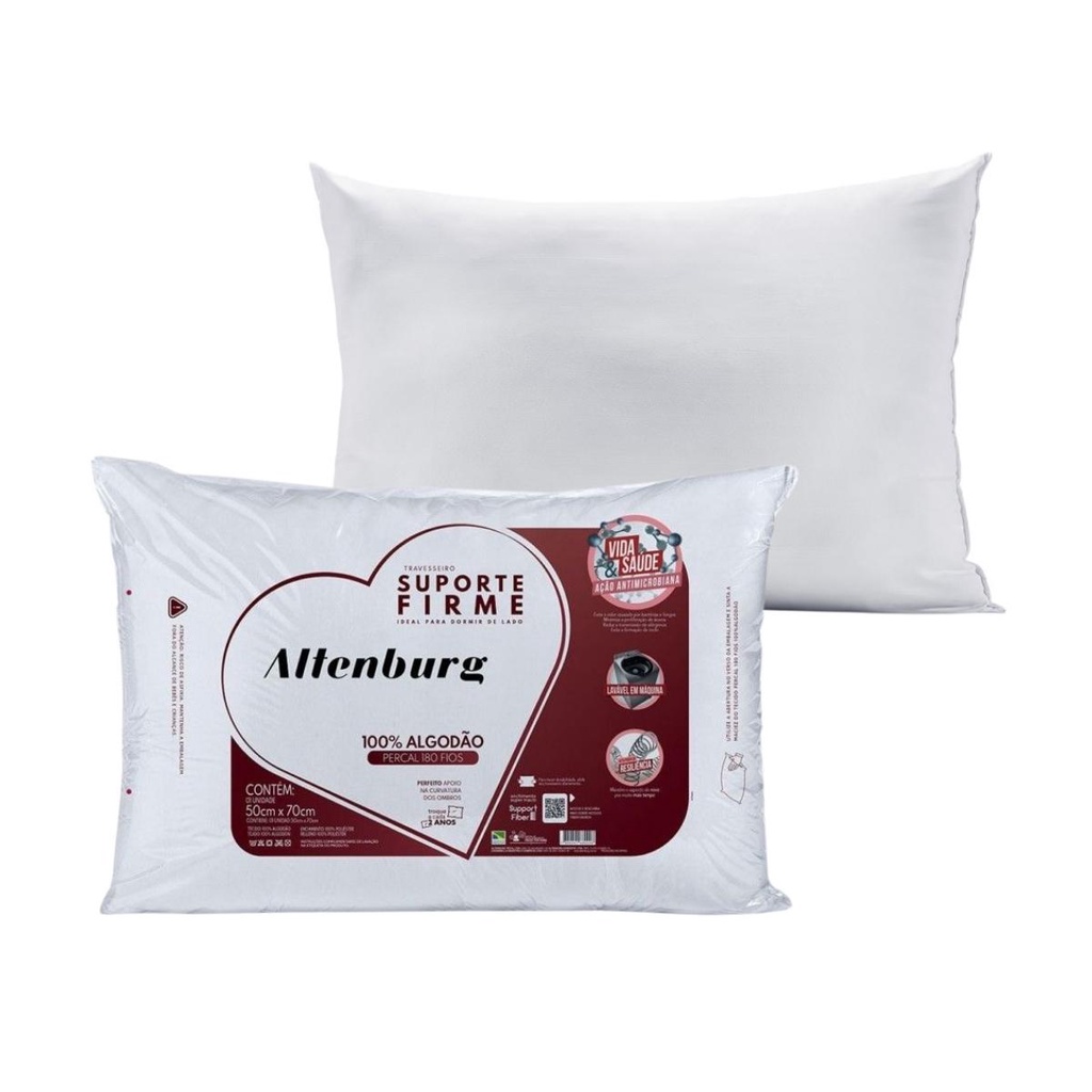 Travesseiro Suporte Firme Altenburg Para Quem Dorme de Lado | Shopee Brasil