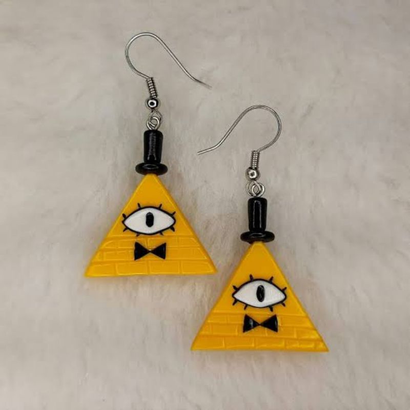 Brincos Gravity Falls - Bill Cipher | Shopee Brasil