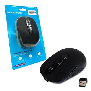 Mouse Sem Fio Multilaser 2.4 GHZ Litio Preto - MO277