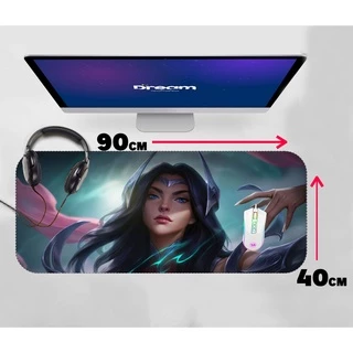 Mouse Pad Gamer Irelia League of Legends LOL Extra Grande 90x40 Personalizado borda costurada mousepad