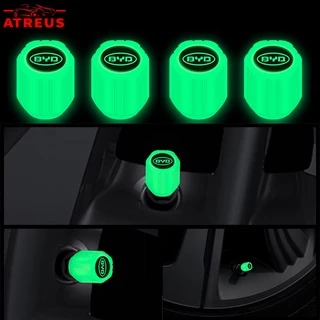 4Pçs Para BYD Brilha No Escuro Tampa De Válvula Pneu Carro Para BYD Dolphin Plus Dolphin Mini BYD Seal Yuan Plus Song Plus HAN TANG