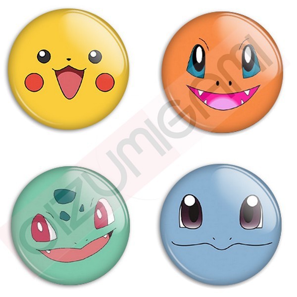 Bottons - Buttons - Botons - Pokemon - Iniciais de Região de Unova - Tam:  4,5cm