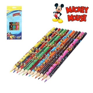 Lápis de Cor Mickey Mouse Aventuras 12 Cores Madeira Infantil Promoção