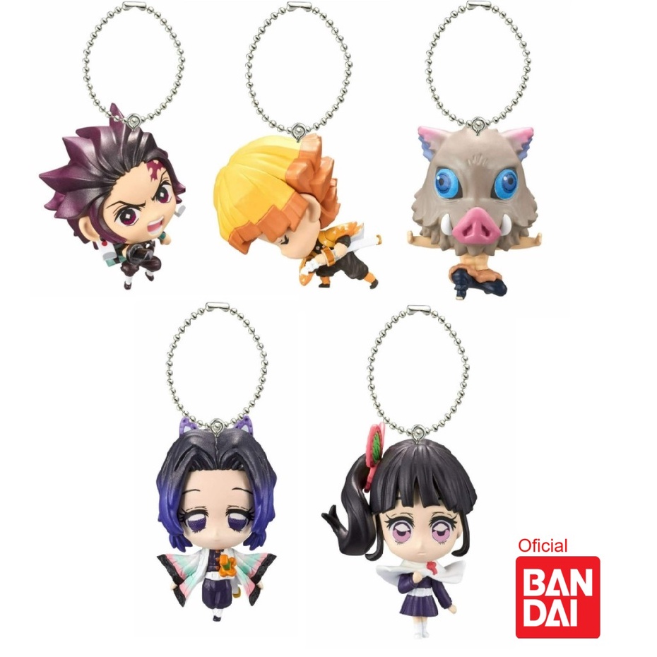Chaveiro Bandai Mystery Demon Slayer - Tanjiro Kamado, Zenitsu Agatsuma, Inosuke Hashibira, Kanao Tsuyuri, Shinobu Kocho