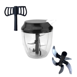 Processador Triturador Grande Manual Cordinha de Alimentos 5 Lâminas com  Batedor 850ml - Trik Trak Utilidades - Tudo para seu lar!